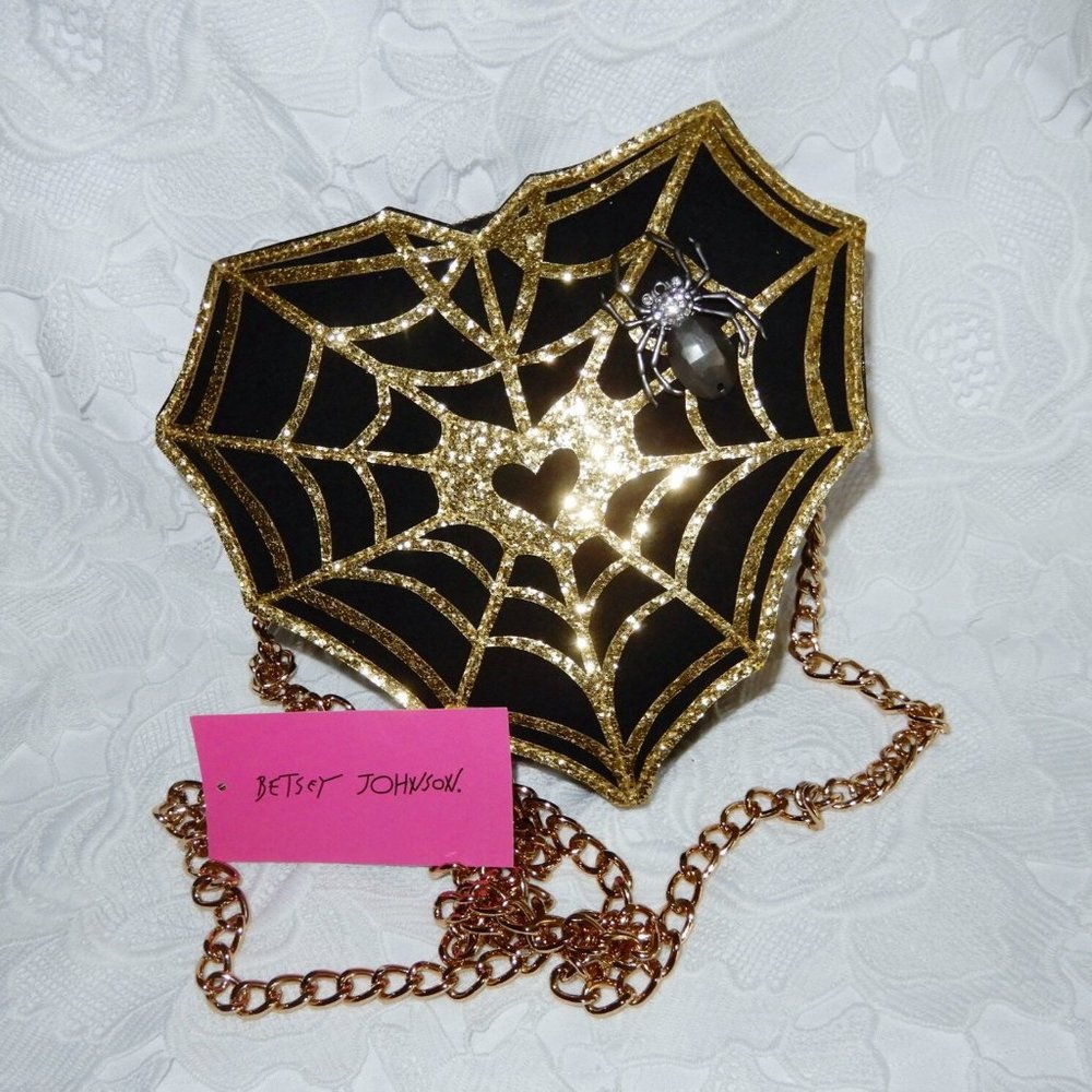 Any time Halloween Betsey Johnson Spider Web Purse Bet1 Last One
